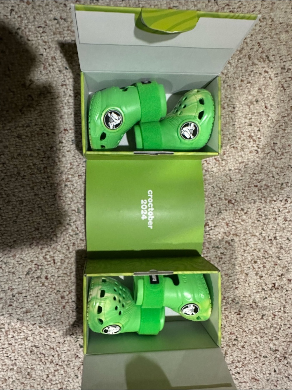 CROCS DOG in Neon Lime Green